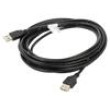 Kabel USB 2.0 USB A zásuvka,USB A vidlice zlacený 5m černá