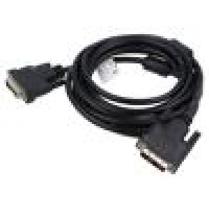 Kabel single link DVI-D (18+1) vidlice,z obou stran 3m černá