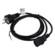 Kabel CEE 7/7 (E/F) vidlice,IEC C13 zásuvka PVC Dél: 1,8m