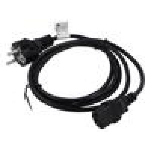 Kabel CEE 7/7 (E/F) vidlice,IEC C13 zásuvka PVC Dél: 1,8m