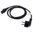 Kabel CEE 7/7 (E/F) úhlová vidlice,IEC C13 zásuvka PVC černá
