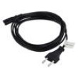Kabel CEE 7/16 (C) vidlice,IEC C7 zásuvka PVC Dél: 3m černá