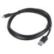 Kabel USB 3.1 USB A vidlice,USB C vidlice zlacený 1,8m černá