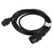 Kabel IEC C13 zásuvka,IEC C14 vidlice PVC Dél: 1,8m černá