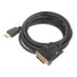 Kabel single link DVI-D (18+1) vidlice,HDMI vidlice 3m černá