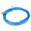 Kabel USB 2.0 USB A vidlice,USB C vidlice zlacený 1,8m modrá