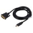 Kabel dual link DVI-D (24+1) vidlice,HDMI vidlice 3m černá