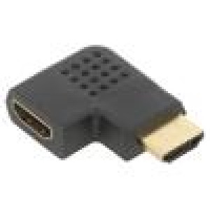 Adaptér HDMI 1.4 HDMI zásuvka,HDMI zástrčka 90° černá