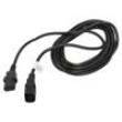 Kabel IEC C13 zásuvka,IEC C14 vidlice PVC Dél: 5m černá