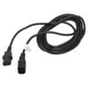 Kabel IEC C13 zásuvka,IEC C14 vidlice PVC Dél: 5m černá
