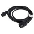 Kabel IEC C13 zásuvka,IEC C14 vidlice PVC Dél: 3m černá