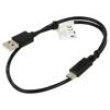 Kabel USB 2.0 USB A vidlice,USB C vidlice zlacený 0,5m černá