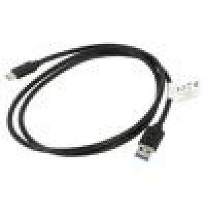 Kabel USB 3.1 USB A vidlice,USB C vidlice zlacený 1m černá