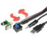 Prodlužovací kabel USB A zásuvka, Jack 3,5 mm 4pin zásuvka