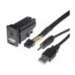 Prodlužovací kabel USB A zásuvka, Jack 3,5 mm 4pin zásuvka