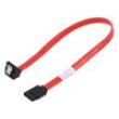 Kabel: SATA SATA vidlice,úhlová zástrčka SATA 0,3m červená