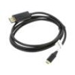 Adaptér DisplayPort 1.2,USB 3.2 zlacený 1,8m černá Žíla: Cu