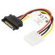 Kabel: SATA Molex vidlice,SATA vidlice 0,15m Izolace: PVC