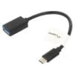 Adaptér USB 3.1 USB A zásuvka,USB C vidlice niklovaný 0,15m