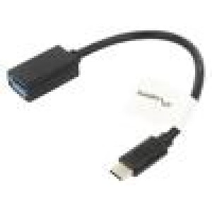 Adaptér USB 3.1 USB A zásuvka,USB C vidlice niklovaný 0,15m