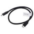 Kabel USB 3.1 USB C vidlice,z obou stran zlacený 0,5m černá