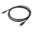 Kabel USB 2.0 USB C vidlice,z obou stran zlacený 1,8m černá