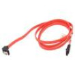 Kabel: SATA SATA vidlice,úhlová zástrčka SATA 1m červená