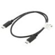 Kabel USB 2.0 USB C vidlice,z obou stran zlacený 0,5m černá