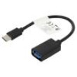 Adaptér USB 2.0 USB A zásuvka,USB C vidlice niklovaný 0,15m
