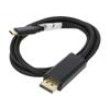 Adaptér DisplayPort 1.2,USB 3.2 zlacený 1m černá Žíla: Cu