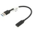 Adaptér USB 3.1 USB A vidlice,USB C zásuvka niklovaný 0,15m
