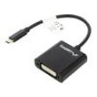 Adaptér USB 3.1 DVI-I (24+5) zásuvka,USB C vidlice niklovaný
