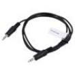 Kabel Jack 3,5mm 3pin vidlice,z obou stran 1,2m černá PVC