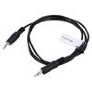 Kabel Jack 3,5mm 3pin vidlice,z obou stran 1,2m černá PVC