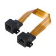 Prodlužka RJ45 oranžová 0,23m RJ45 zásuvka,z obou stran
