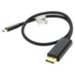 Adaptér DisplayPort 1.2,USB 3.2 zlacený 0,5m černá Žíla: Cu