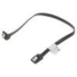 Kabel: SATA SATA vidlice,úhlová zástrčka SATA 0,3m černá