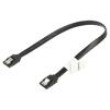 Kabel: SATA SATA vidlice,z obou stran 0,3m černá Žíla: Cu