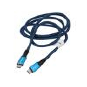 Kabel USB 4.0 USB C vidlice,z obou stran zlacený 1,2m 100W