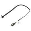 Kabel: SATA SATA vidlice,úhlová zástrčka SATA 0,5m černá