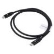 Kabel USB 2.0 USB C vidlice,z obou stran zlacený 1,8m černá