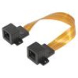 Prodlužka RJ45 oranžová 0,17m RJ45 zásuvka,z obou stran