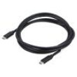 Kabel USB 3.1 USB C vidlice,z obou stran zlacený 1,8m černá