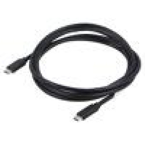 Kabel USB 3.1 USB C vidlice,z obou stran zlacený 1,8m černá