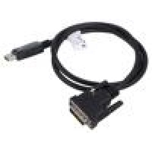 Kabel-adaptér DisplayPort 1.2 1m černá černá