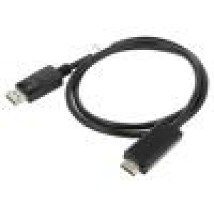 Kabel-adaptér DisplayPort 1.1 1m černá černá 30AWG 4,8Gbps