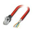 Patch cord S/FTP 5 lanko Cu,pocínované PVC červená 3m 22AWG