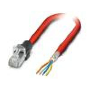 Patch cord S/FTP 5 lanko Cu,pocínované PVC červená 3m 22AWG