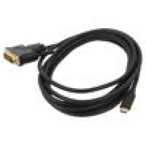 Adaptér USB 3.1 DVI-D (24+1) vidlice,USB C vidlice zlacený