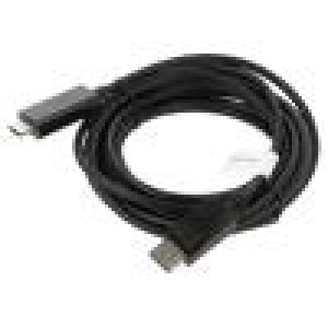 Kabel-adaptér DisplayPort 1.1 5m černá černá 30AWG 4,8Gbps